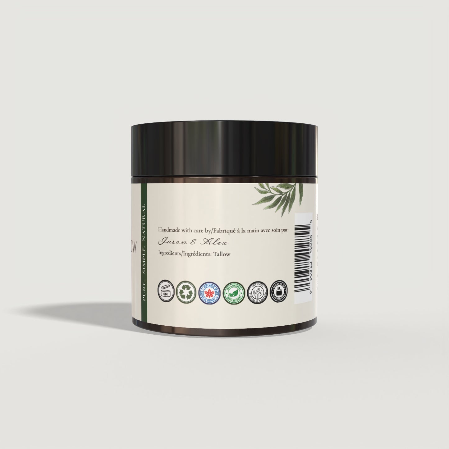 PURE Tallow Body Butter ingredients