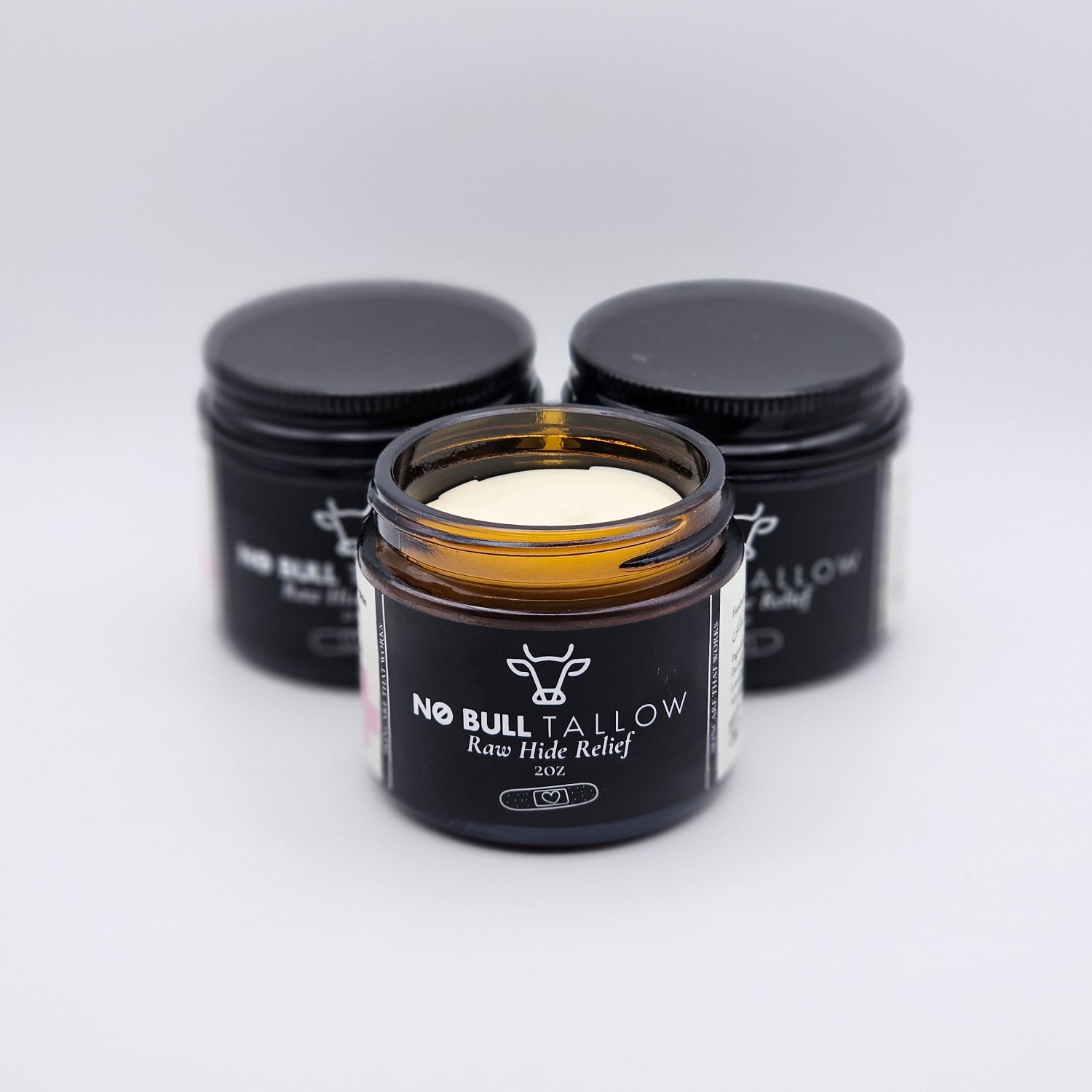 Trio of Raw hide Relief natural skin repair tallow balm