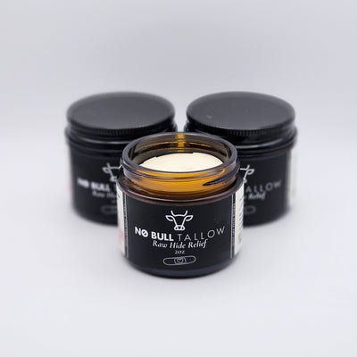 Trio of Raw hide Relief natural skin repair tallow balm