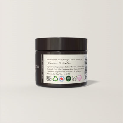 ingredients label of Raw Hide Relief Tallow Balm